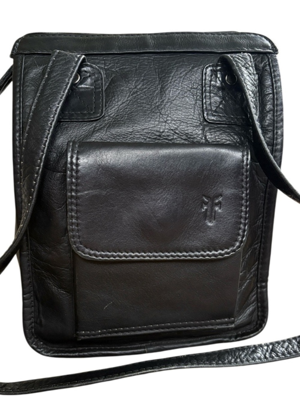 FRYE Leather Leather Vertical Shoulder Bag Black